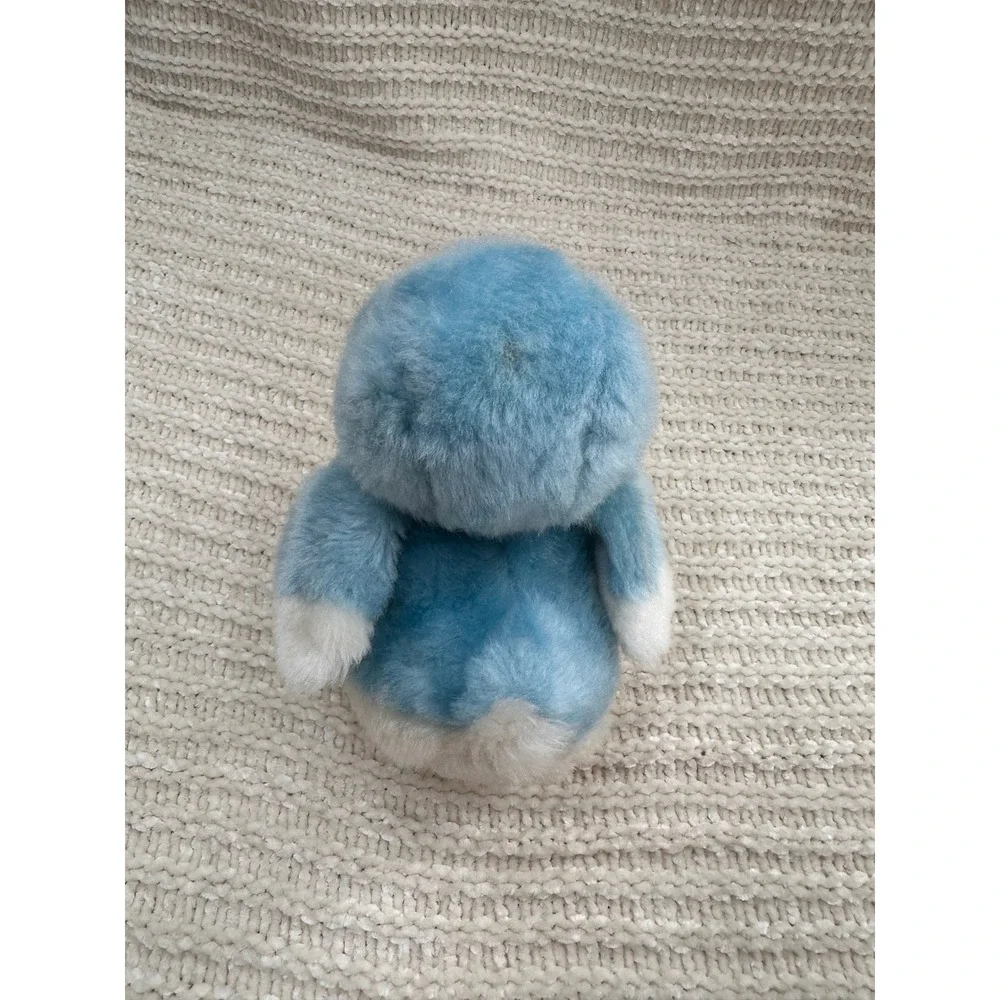 Vintage Duckling Plush Blue White‎ Stuffed Animal Toy Lovey Nursery Decor 7 in